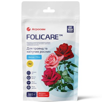 Добриво для троянд та квітучих рослин, Yara Folicare, Весна-Літо (180 гр) 00092 фото
