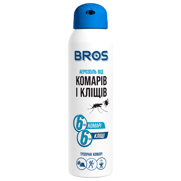 Аерозоль BROS від комарів і кліщів, 90 мл R52059 фото