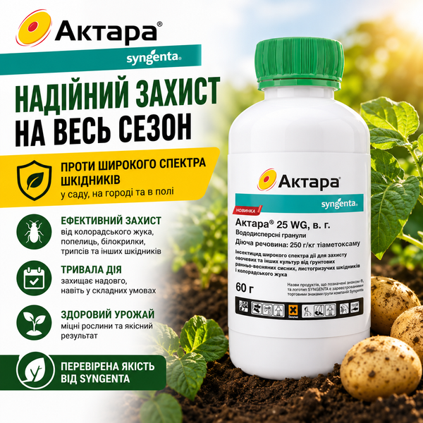 Інсектицид Актара, 60 гр R52097 фото
