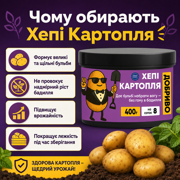 Добриво для картоплі Хепі Картопля, 400 г, Нідерланди hk400 фото