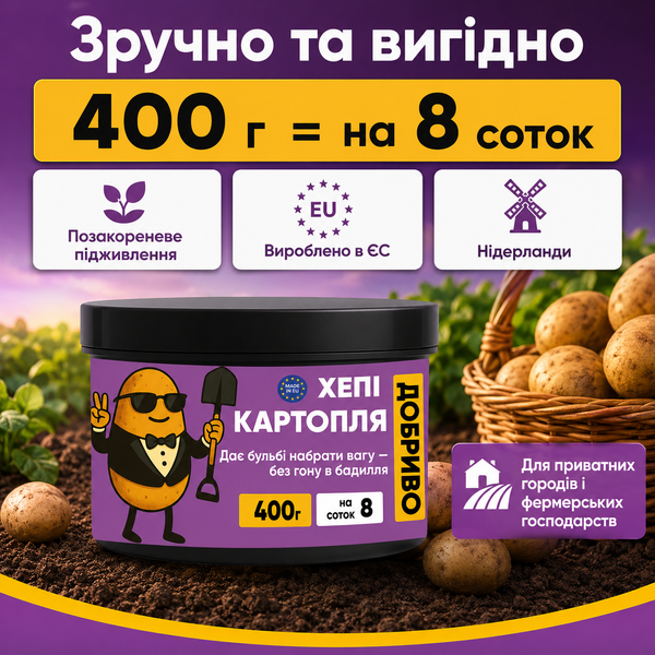 Добриво для картоплі Хепі Картопля, 400 г, Нідерланди hk400 фото