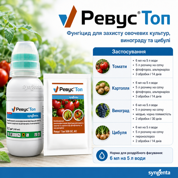Фунгицид Ревус Топ, 6 мл 00329 фото