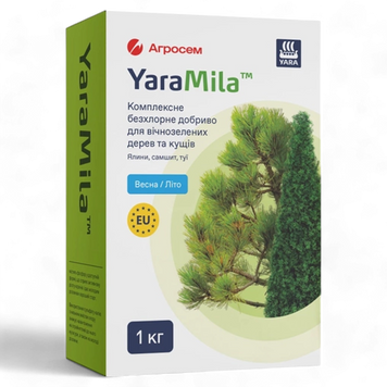 Добриво YaraMila (Яра Міла) для вічнозелених дерев та кущів Весна - Літо (1 кг) 00034 фото