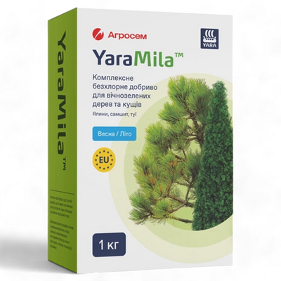 Добриво YaraMila (Яра Міла) для вічнозелених дерев та кущів Весна - Літо (1 кг) 00034 фото